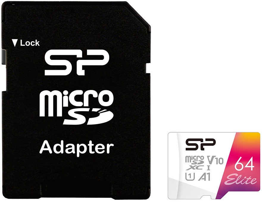 Фото Флеш карта microSD 64GB Silicon Power Elite A1 microSDXC Class 10 UHS-I U3 100 Mb/s (SD адаптер) {SP064GBSTXBV1V20SP}