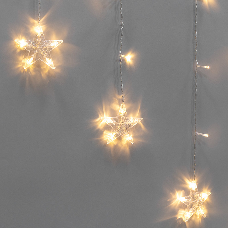 Фото Гирлянда Арка со звездами 2,5х1,2м, 136LED, теплый белый, с контроллером 8 режимов, 230В NEON-NIGHT {255-076} (3)