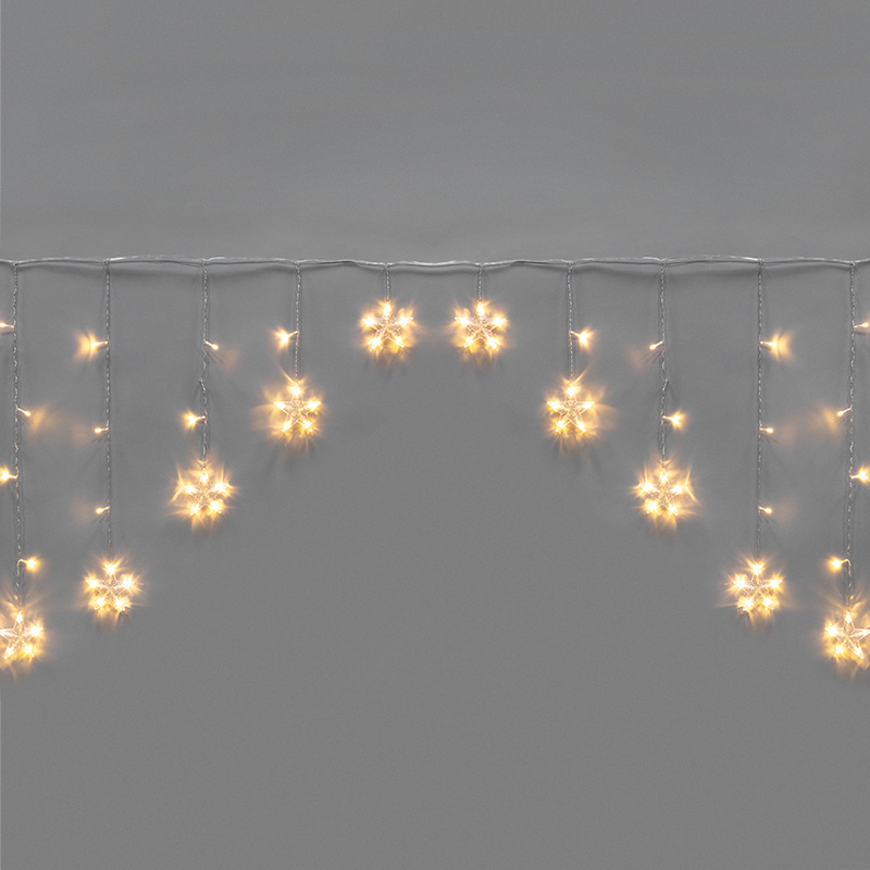 Фото Гирлянда Арка со звездами 2,5х1,2м, 136LED, теплый белый, с контроллером 8 режимов, 230В NEON-NIGHT {255-076}