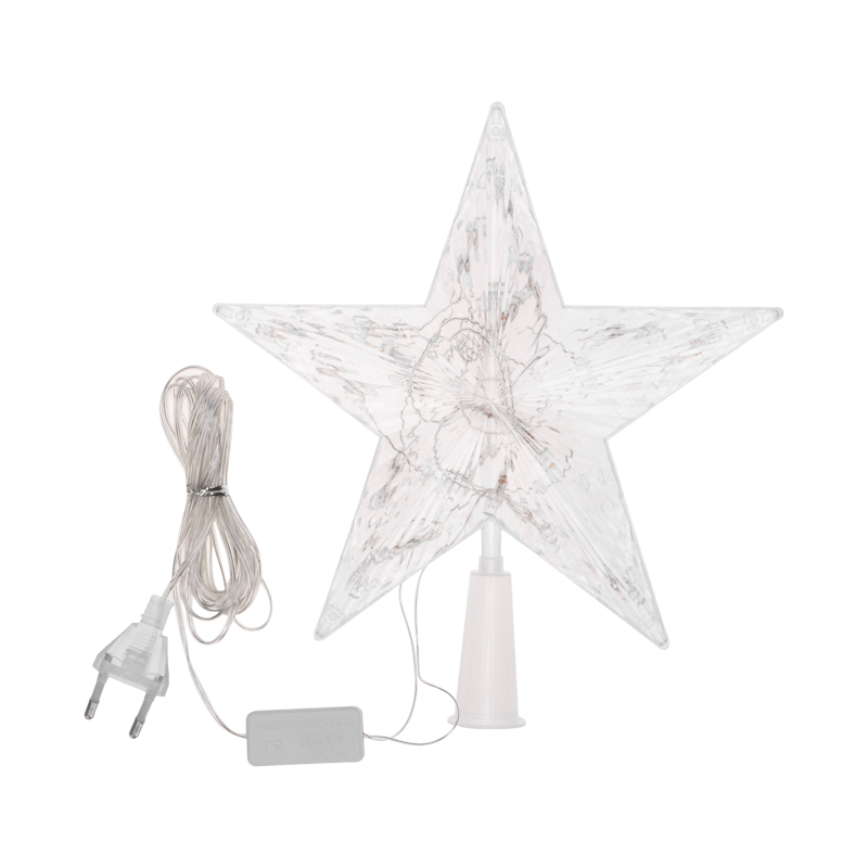 Фото Светодиодная фигура на елку Звезда 22см, цвет свечения теплый белый, постоянное свечение, 230В NEON-NIGHT {501-006} (1)