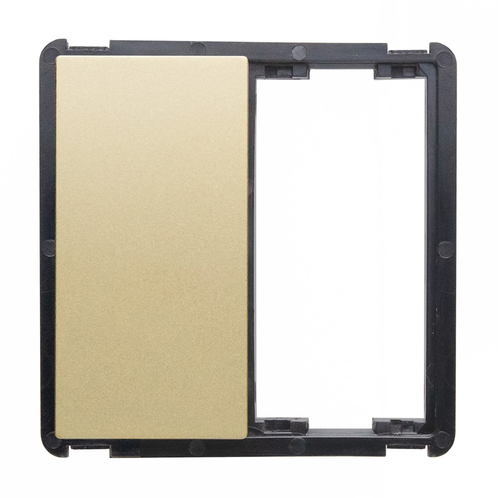 Фото Заглушка золотая, 1/2, модуль, Vell {GD-Blank} (4)