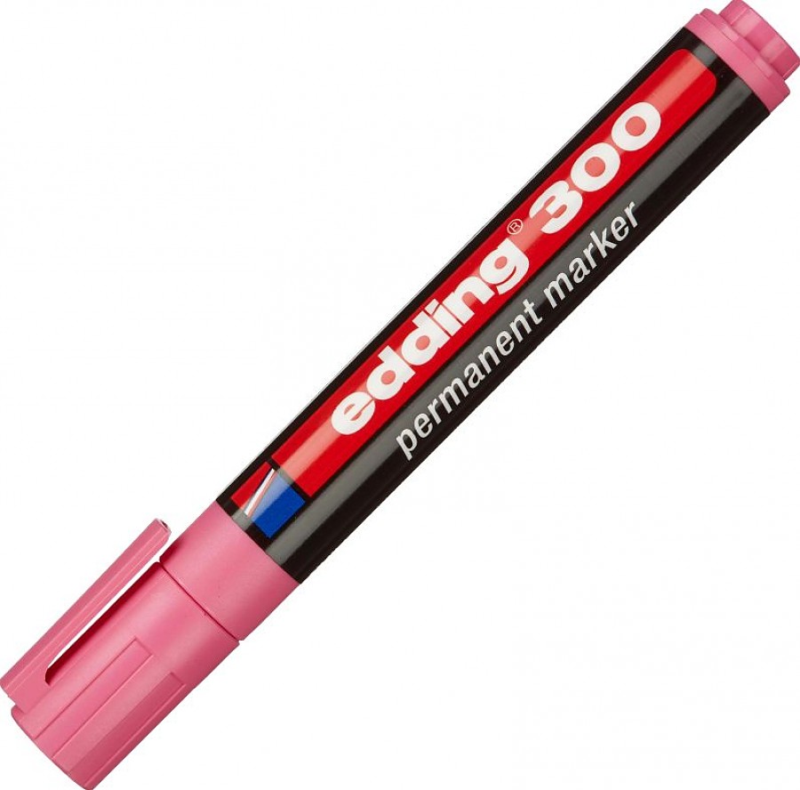 Фото Перманентный маркер Edding E-300 розовый, круглый наконечник 1,5-3 мм {E-300#9}