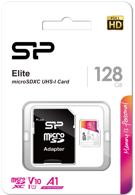 Фото Флеш карта microSD 128GB Silicon Power Elite A1 microSDXC Class 10 UHS-I U3 100 Mb/s (SD адаптер) {SP128GBSTXBV1V20SP}