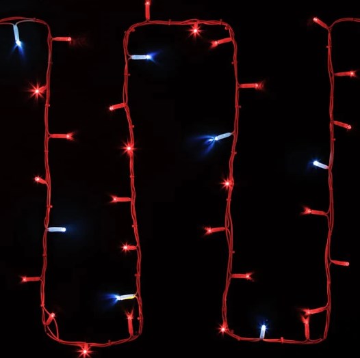 Фото Гирлянда модульная "Дюраплей LED" 20м 200 LED белый каучук, мерцающий "Flashing" {315-182}